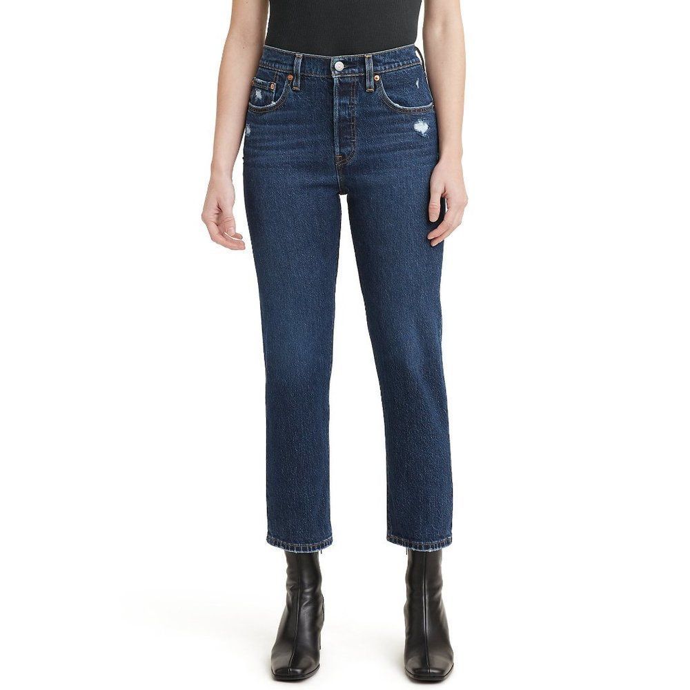 Levi's Women's Red Tab Women's 501 Original Cropped High Rise Straight Leg Jeans